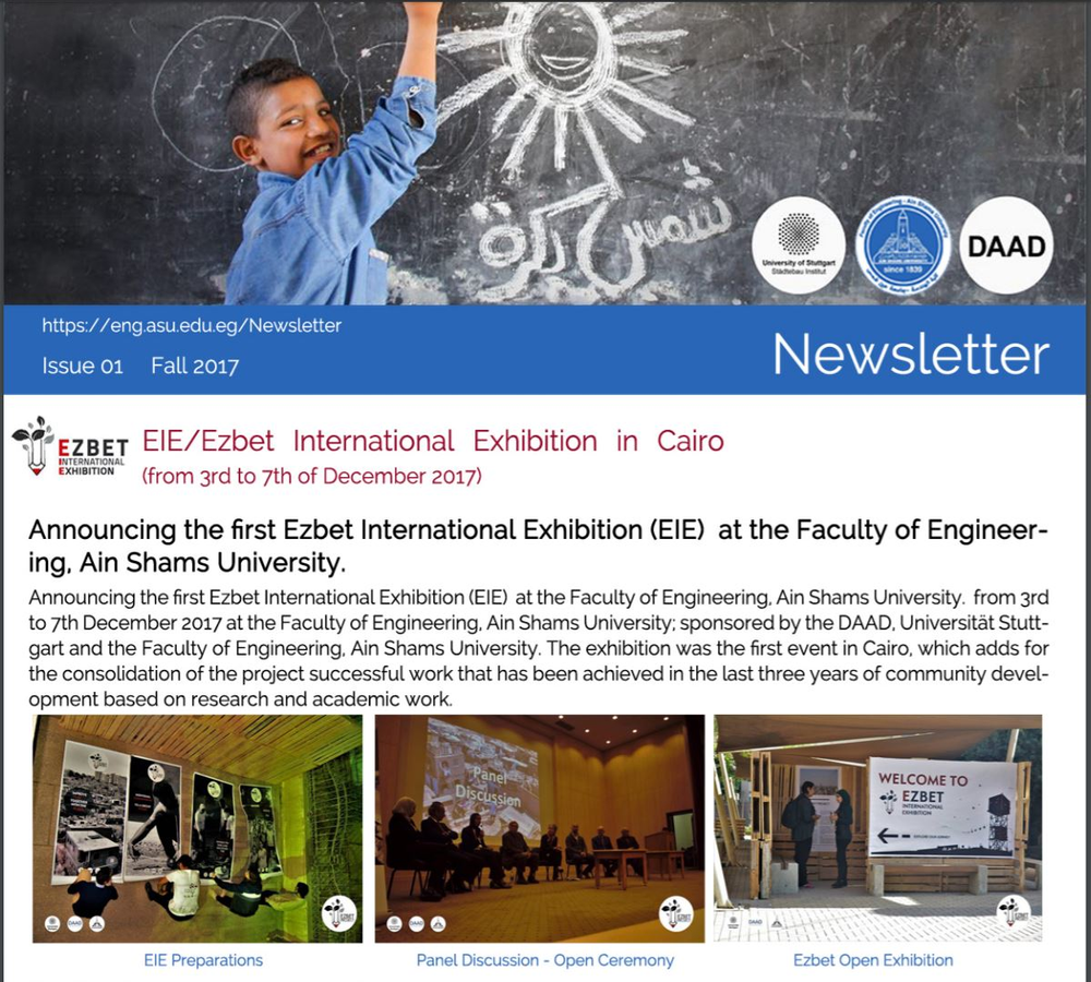 Ezbet in the Ain Shams University Newsletter